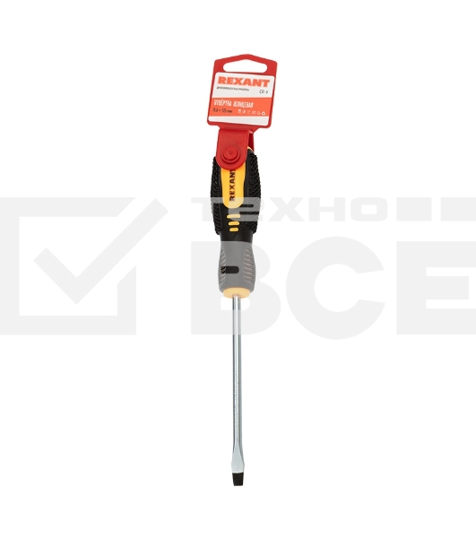 Отвертка шлицевая SL 6х125 мм, двухкомпонентная рукоятка 12-4723 Rexant