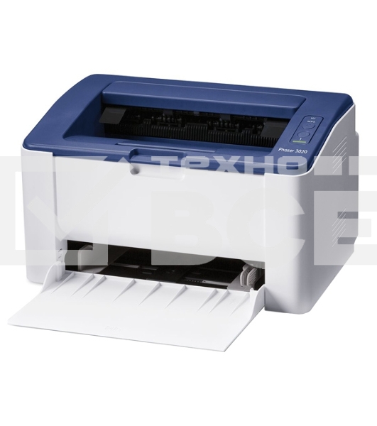 Принтер лазерный Xerox Phaser 3020 (P3020BI#), A4, ч/б, печ. до 20 стр/мин., 1200 x 1200 dpi, USB, Wi-Fi