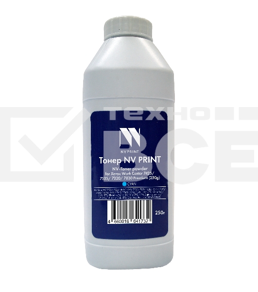 Тонер + девелопер NVP для Xerox WorkCenter 7425, 7525, 7220, 7830 Premium (250г) Cyan. WC 7425, 7428, 7435; WC 7220, 7225; WC 7525, 7530, 7535, 7545, 7556, 7830, 7835, 7845, 7855, 7970; Color C60, С70; Color 550, 560, 570; Phaser 7800; Phaser 6700; 700, 7
