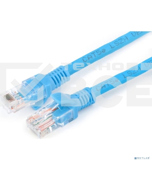 Патч-корд LSZH медный UTP Cablexpert PP30-10M/B cat.5e, 10м, литой, многожильный, синий