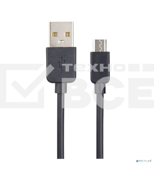 Кабель PERFEO USB2.0 A вилка - Micro USB вилка, черный, 1 м, бокс (U4006)