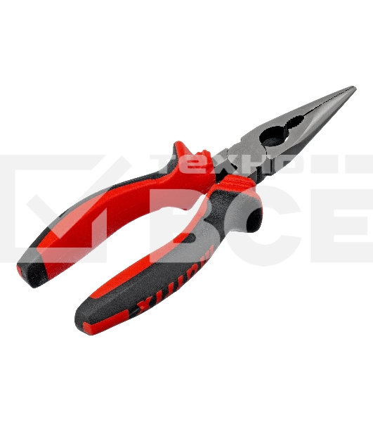 Длинногубцы прямые, 160 мм, хром-ванадий, двухкомпонентные рукоятки Matrix