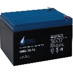 Battery Parus Electro, professional series HML-12-12, voltage 12V, capacity 12Ah (discharge 20 hours), max. discharge current (5sec) 180A, max. charge current 4.8A, lead-acid type AGM, terminals F2, LxWxH 151x98x95mm., full height with terminals 101mm., weight 4kg., service life 12 years., фото3