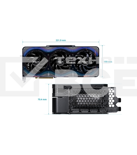 Видеокарта Palit  RTX5080 GAMEROCK 16GB GDDR7 256bit 3xDP HDMI 3FAN RTL