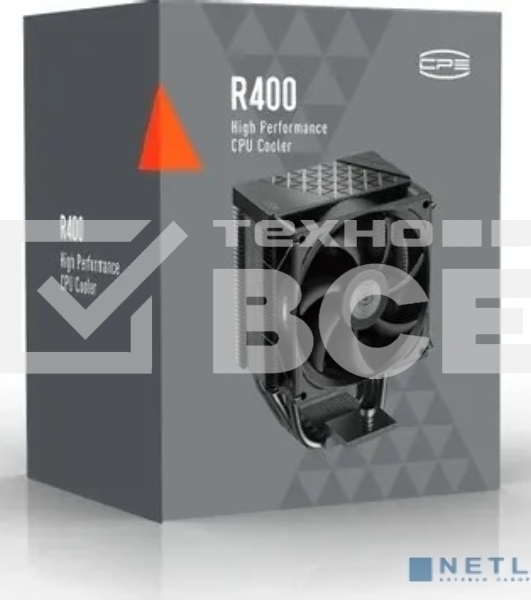 Кулер PCCooler R400 черный 92мм алюминий+медь 2200rpm 30db 4-pin 180W 133мм