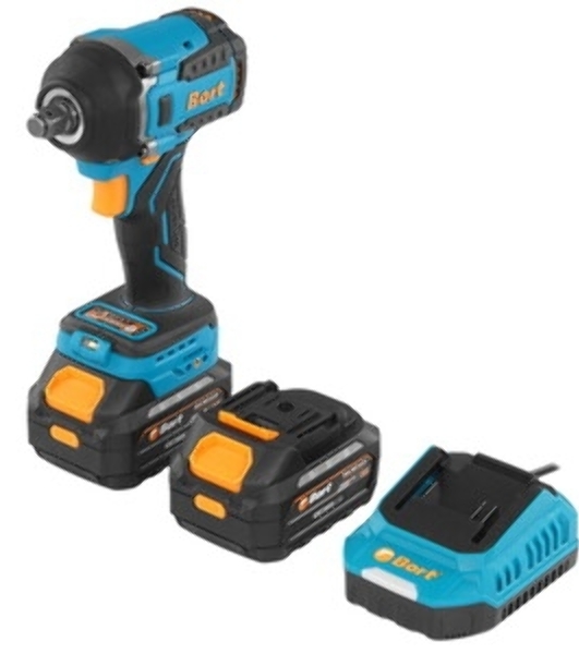 Гайковерт аккумуляторный Bort BSR-21U (2х4АЧ+ЗУ) 93418477 800 Нм, 0-2700 об/мин, акб Li-Ion, аккумуляторная система Makita 18V LXT 18 В, вес 1.4 кг