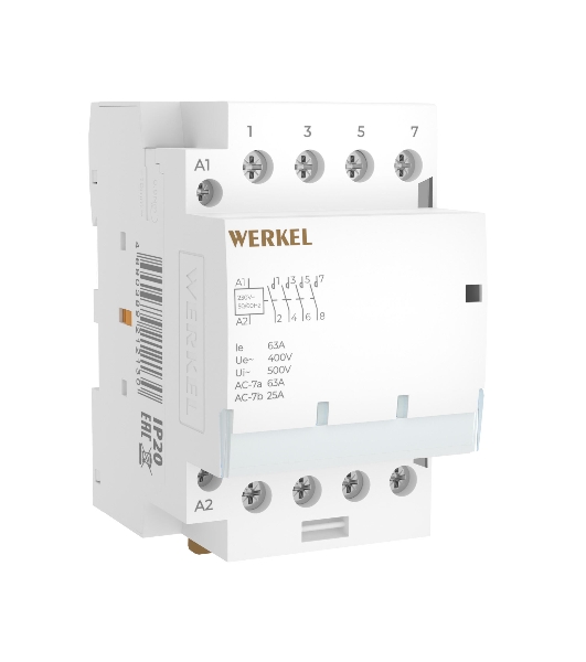 Контактор модульный WERKEL 63 A 4NO (3 мод.) W943M63O