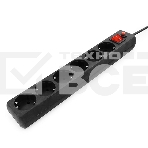 Сетевой фильтр Гарнизон EHB-0 0,5 м 6 розеток черный для UPS, фото 1