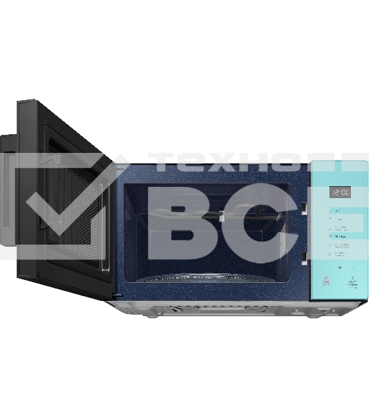 Микроволновая печь Samsung MG23T5018AN/BW голубой, 23 л, 800 Вт, переключатели - сенсор