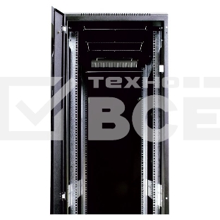 Шкаф телекоммуникационный напольный 42U (600x600) дверь стекло, черный (ШТК-М-42.6.6-1ААА-9005) (3 коробки)