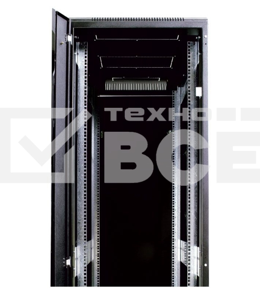 Шкаф телекоммуникационный напольный 42U (600x600) дверь стекло, черный (ШТК-М-42.6.6-1ААА-9005) (3 коробки)