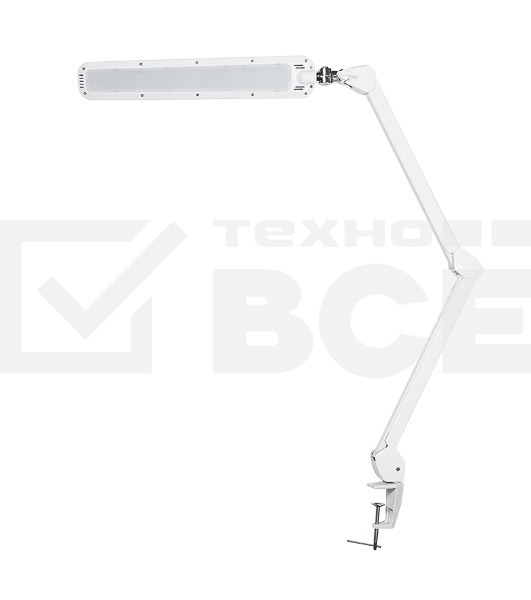Лампа настольная бестеневая Rexant, струбцина, «ECO light t», 90 SMD LED, сенсорный диммер, белая
