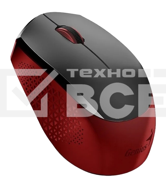 Мышь беспроводная Genius NX-8000S черный/красный, 1200 dpi, радиоканал, USB, кнопки - 3