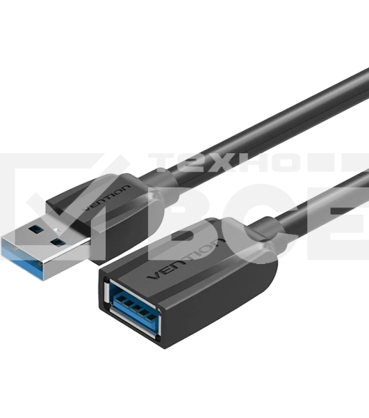 Кабель-удлинитель Vention USB 3.0 AM/AF - 0.5м Black Edition VAS-A45-B050