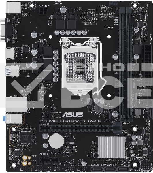 Материнская плата ASUS PRIME H510M-R R2.0-SI, LGA 1200, Intel H470, 2xDDR4, 4xSATA, 1xPCIe 4.0 x16, 1xPCIe x1, 1xHDMI, 1xVGA, 2xUSB-A 3.2 Gen 1, 2xUSB-A 2.0, 1x 1Gb LAN, 3x3.5 мм, 7.1, mATX