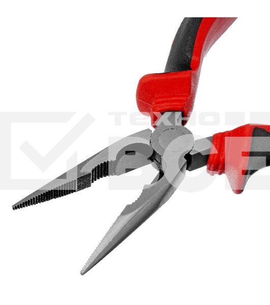 Длинногубцы прямые, 160 мм, хром-ванадий, двухкомпонентные рукоятки Matrix