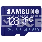 Флеш карта microSDXC 128GB Samsung PRO Plus Class 10, A2, V30, UHS-I (U3), W 130 МБ/с, R 180 МБ/с, <MB-MD128SA/KR> адаптер на SD, фото6