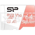 Флеш карта microSD 64Gb Silicon Power Superior A1 microSDXC Class 10 UHS-I U3 100/80 Mb/s (SD адаптер), фото5