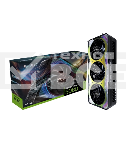 Видеокарта Palit  RTX5080 GAMEROCK 16GB GDDR7 256bit 3xDP HDMI 3FAN RTL