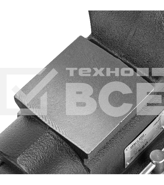 Тиски слесарные Denzel BVH-200, 200 мм, поворотные, стальная направляющая, с наковальней