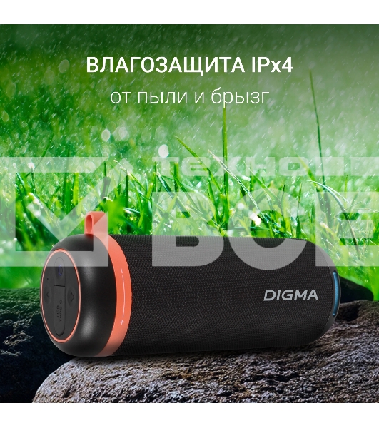 Колонка портатитвная Digma D-PS1521 черный 16W 2.0 BT 10м 1800mAh (PS1521B)