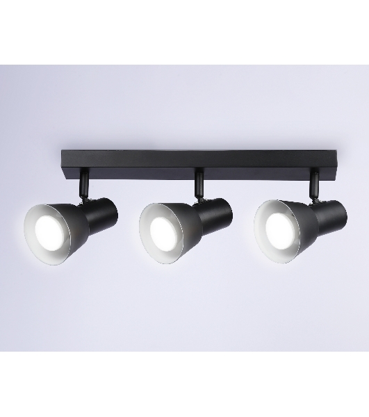 Светильник Ambrella light TA13122/3 BK/WH черный/белый GU10/3 max 12W 470*85*150