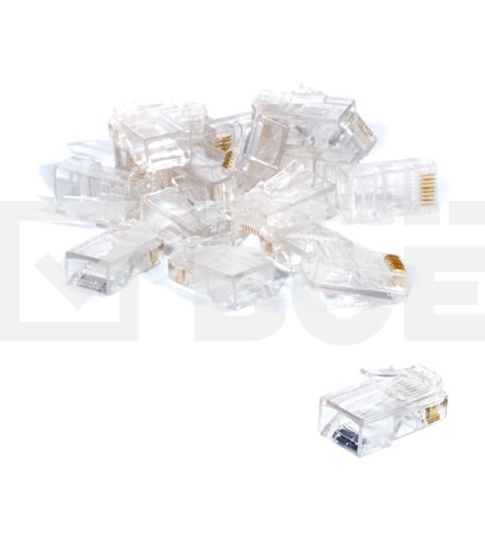 Коннектор RJ-45 Кат.5 (V) (8P8C) ExeGate под одножильный кабель (100шт)