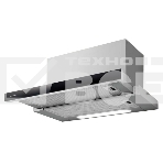 Вытяжка встраиваемая Jet Air BETTA 60/GR/BK / 60 см, 900 куб.м., кнопочное управление, серая + фронтальное черное стекло, фото2