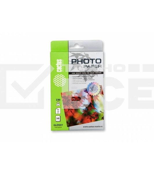 Фотобумага Cactus CS-GA623050 глянцевая A6 230 г/м2 50 листов