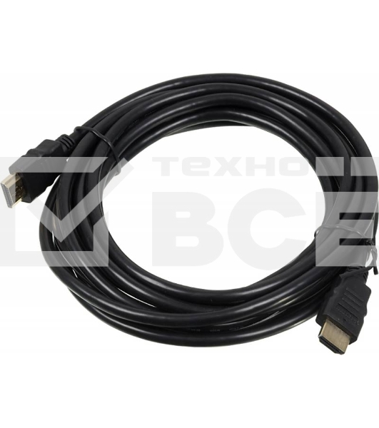 Кабель аудио-видео High Speed ver.1.4 HDMI (m)/HDMI (m) 5м. позолоченные контакты черный