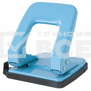 Дырокол Deli E0138, до 35 листов, металл ассорти, отверстий: 2, с линейкой