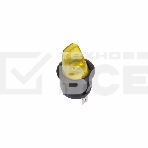 Выключатель клавишный круглый 250V 6А (3с) ON-OFF желтый Rexant, фото 1