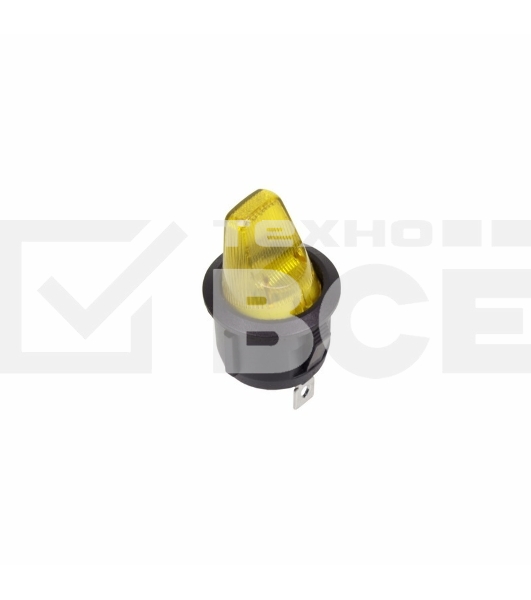 Выключатель клавишный круглый 250V 6А (3с) ON-OFF желтый Rexant
