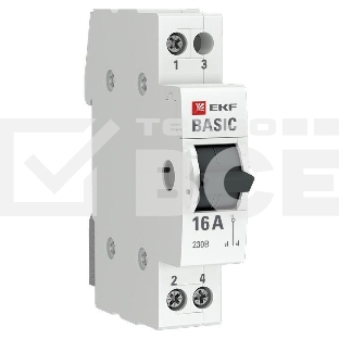 Переключатель трехпозиционный 1п 16А Basic EKF tps-1-16