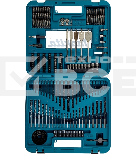 Набор инструментов MAKITA D-47260  201шт держ маг отв.насадки сверла д\дер мет бет перьевые ключи   