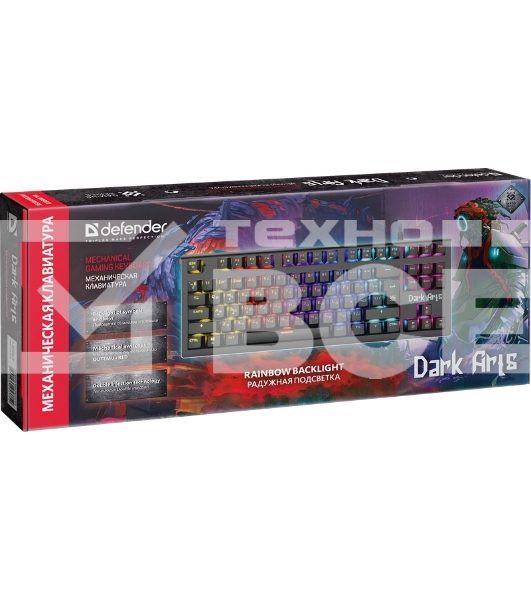Клавиатура Defender Dark Arts GK-375  проводная, USB, черный