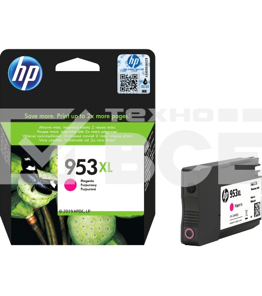 Картридж струйный HP 953XL F6U17AE пурпурный для HP OJP 8710/8715/8720/8730/8210/8725 (1600стр.)
