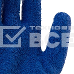 Перчатки трикотажные, полиэфирные, латексное рельефное покрытие, размер 9 Сибртех, фото2