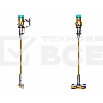 Пылесос вертикальный Dyson SV46 V12 Detect Slim Absolute золотистый/серебристый, питание от аккумулятора, 150 Вт, уборка сухая, пылесборник 0.35 л, работа от АКБ max 60 мин, фото8
