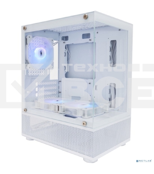 Корпус 1STPLAYER MIKU Mi2-A ARGB White / mATX / 3x120mm ARGB fans / Mi2-A-WH-2FC7R-W-1FC7-W