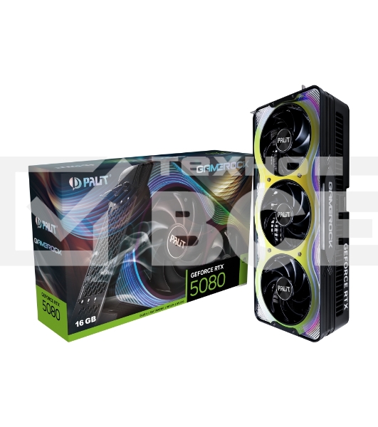 Видеокарта Palit  RTX5080 GAMEROCK 16GB GDDR7 256bit 3xDP HDMI 3FAN RTL