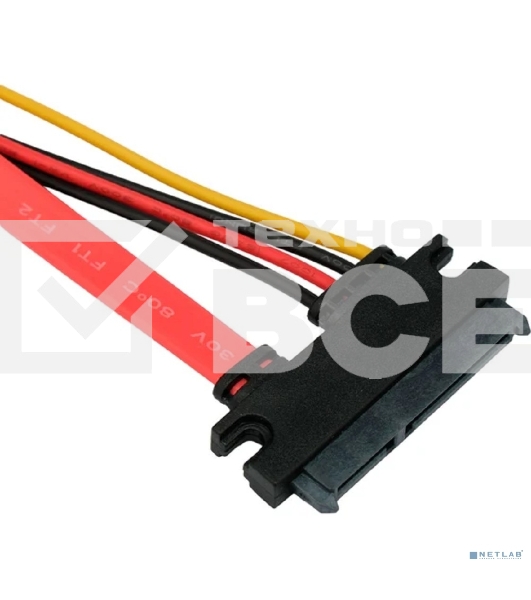 Кабель-удлинитель SATA Cablexpert CC-SATAMF-715-30CM, Sata 7+15pin, 30 см, пакет