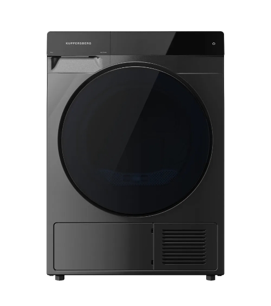 Сушильная машина Kuppersberg DM 590 GR, High-Tech, загрузка 10 кг, 16 программ, тепловой насос, отсрочка старта, реверс барабана, ультрафиолет, сенсорное управление, блокировка от детей, энергоэффективность А+, серый