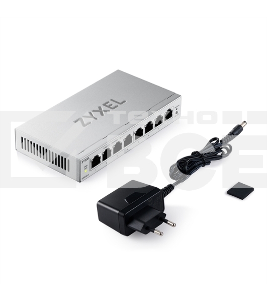 Коммутатор ZYXEL Web-managed Gigabit Switch Zyxel GS1200-8v3, 8xRJ-45: 1G, desktop, fanless