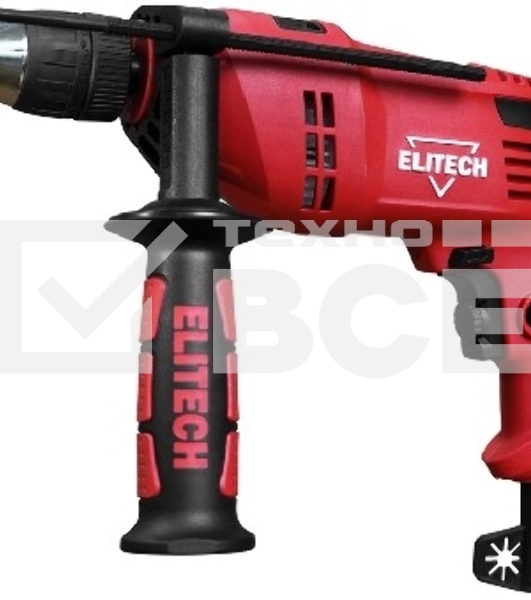 Дрель Elitech ДУ 650РЭ, 650 Вт, сетевая, ударная