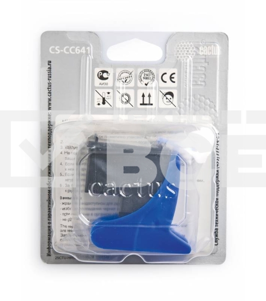 Картридж струйный Cactus CS-CC641 №121XL черный (18 мл.) для HP DJ D1663/D2563/D2663/D5563/F2423/F2483