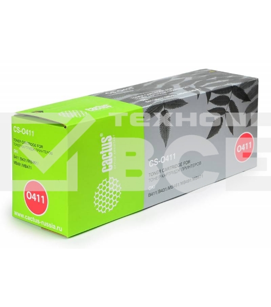 Картридж лазерный Cactus CS-O411 черный (3000 стр.) для для OKI B411/B431