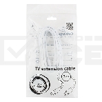 Кабель телевизионный Cablexpert CCV-515-W-3M, Coaxial M/F, белый, 3м, фото6