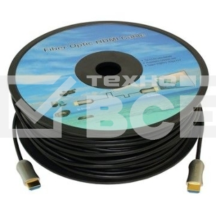 Кабель аудио-видео Fiber Optic HDMI (m)/HDMI (m) 25м. позолоченные контакты черный