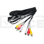 Шнур Rexant 3 RCA - 3 RCA, 10 м, черный (10 шт./уп.), фото2